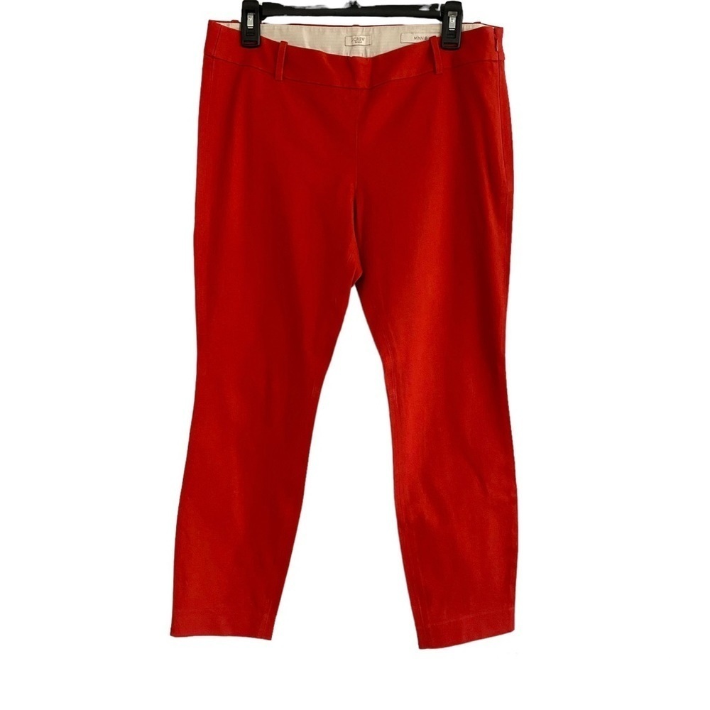 J. Crew Stretch Minnie Orange Cropped Capri Pants Size 8
